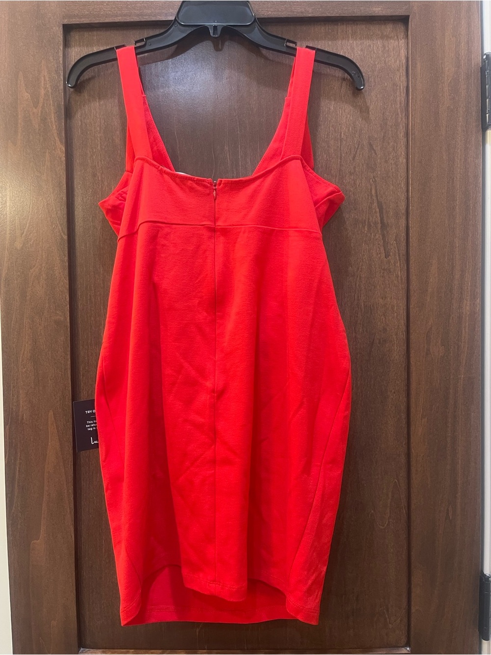 Lulu's Red V-Neck Sleeveless Bodycon Mini Dress - Picture 3 of 4